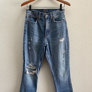 Abercrombie & Fitch Blue Distressed Women Jeans